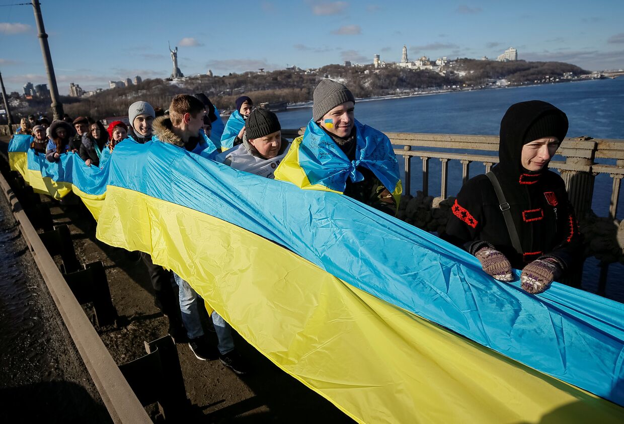 Празднование Дня единства в Киеве