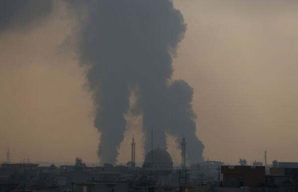 Дым сражения в районе Аль-Бакр