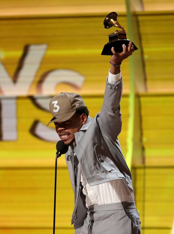 Реппер Chance the Rapper на церемонии вручения Грэмми Реппер Chance the Rapper на церемонии вручения Грэмми