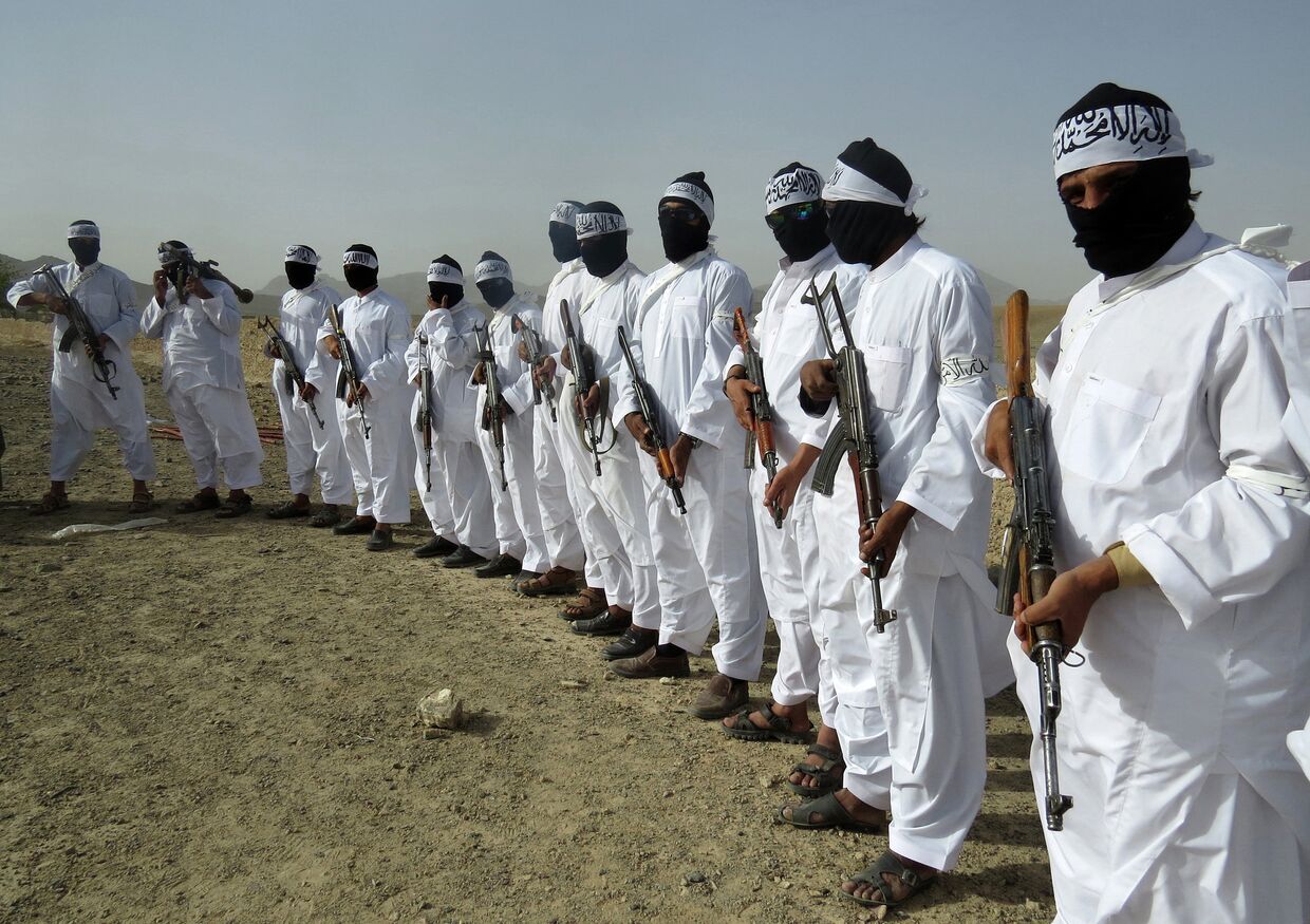 Члены движения «Талибан» в Афганистане