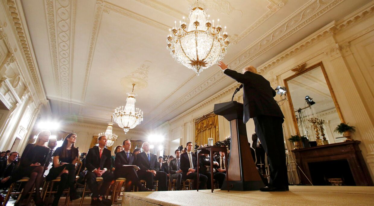 Президент США Дональд Трамп во время пресс-конференции. 16 февраля 2017