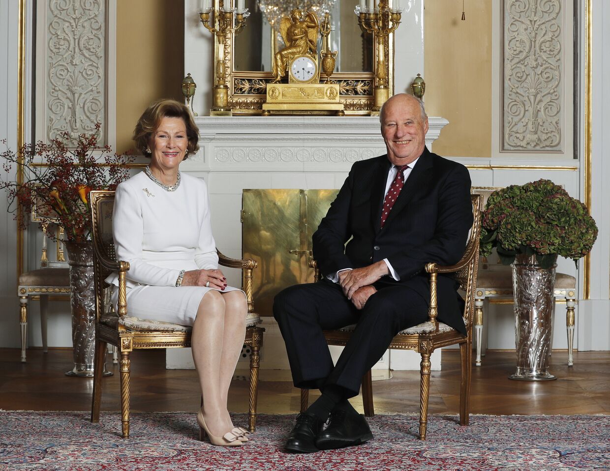 Король Норвегии Харальд V и Королева Соня