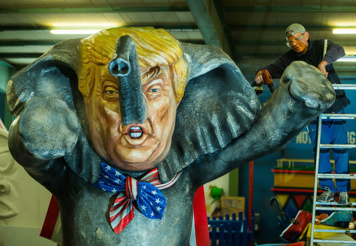 Каррикатура на Трампа на карнавале в Германии