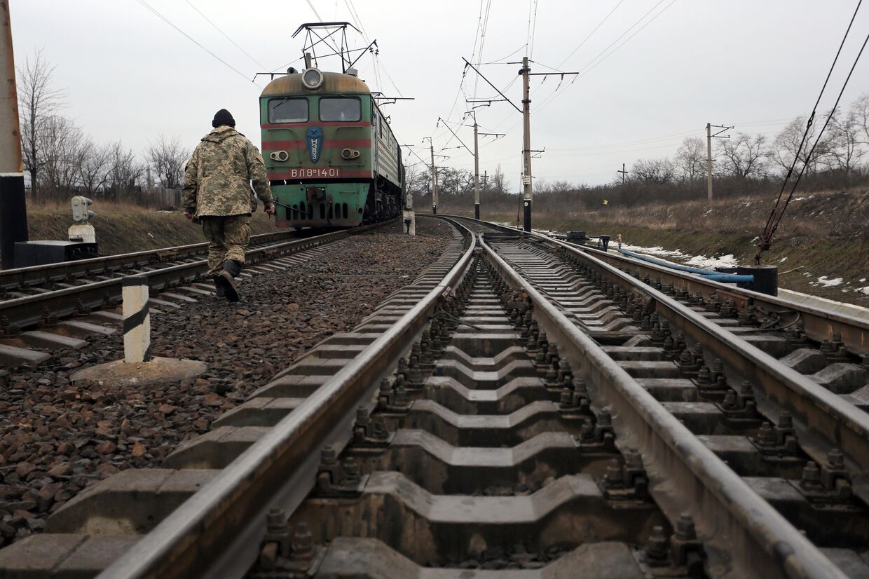 Блокада на железнодорожной станции Кривой Торец в Донецкой области
