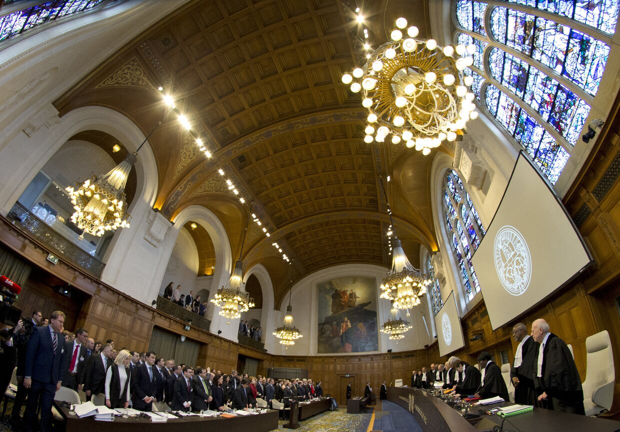 Заседание международного суда в Гааге