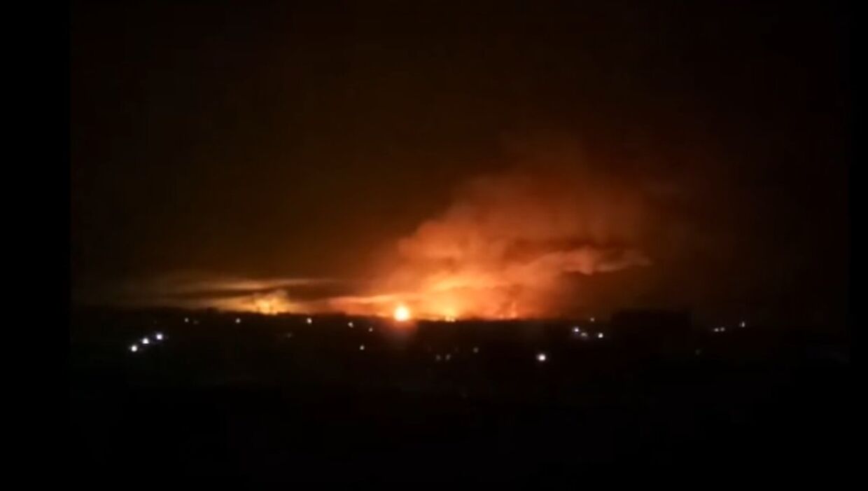 Пожар и взрывы на складах боеприпасов в Балаклее