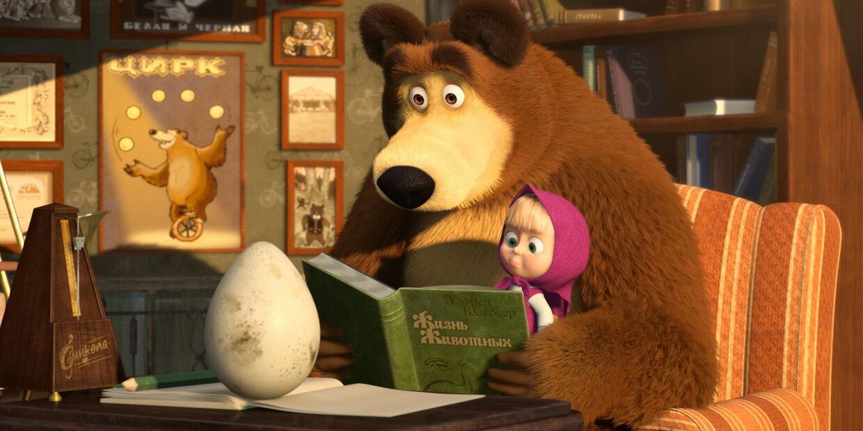 Кадр из мультфильма «Маша и Медведь»