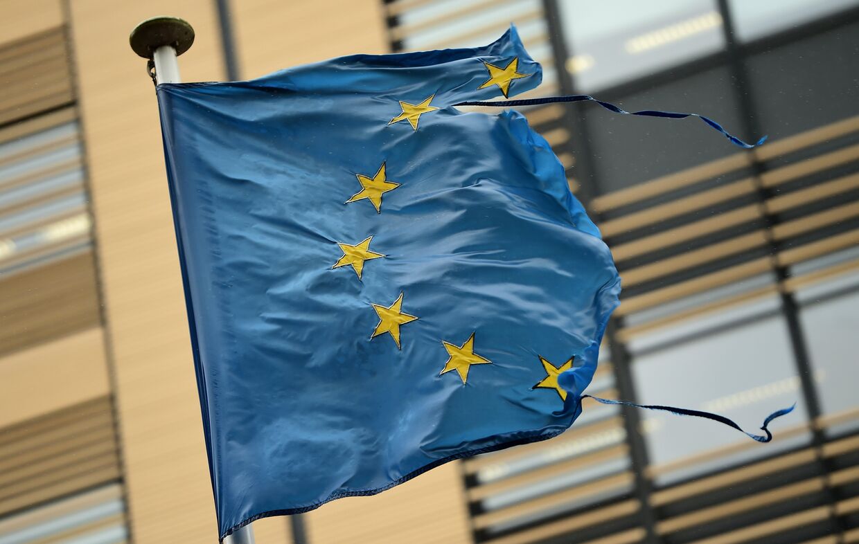 Флаг Евросоюза в Брюсселе, Бельгия