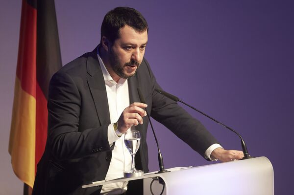 Лидер итальянской партии «Лига Севера» Маттео Сальвини Лидер итальянской партии «Лига Севера» Маттео Сальвини