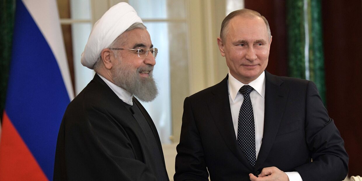 Президент РФ Владимир Путин и президент Исламской Республики Иран Хасан Роухани