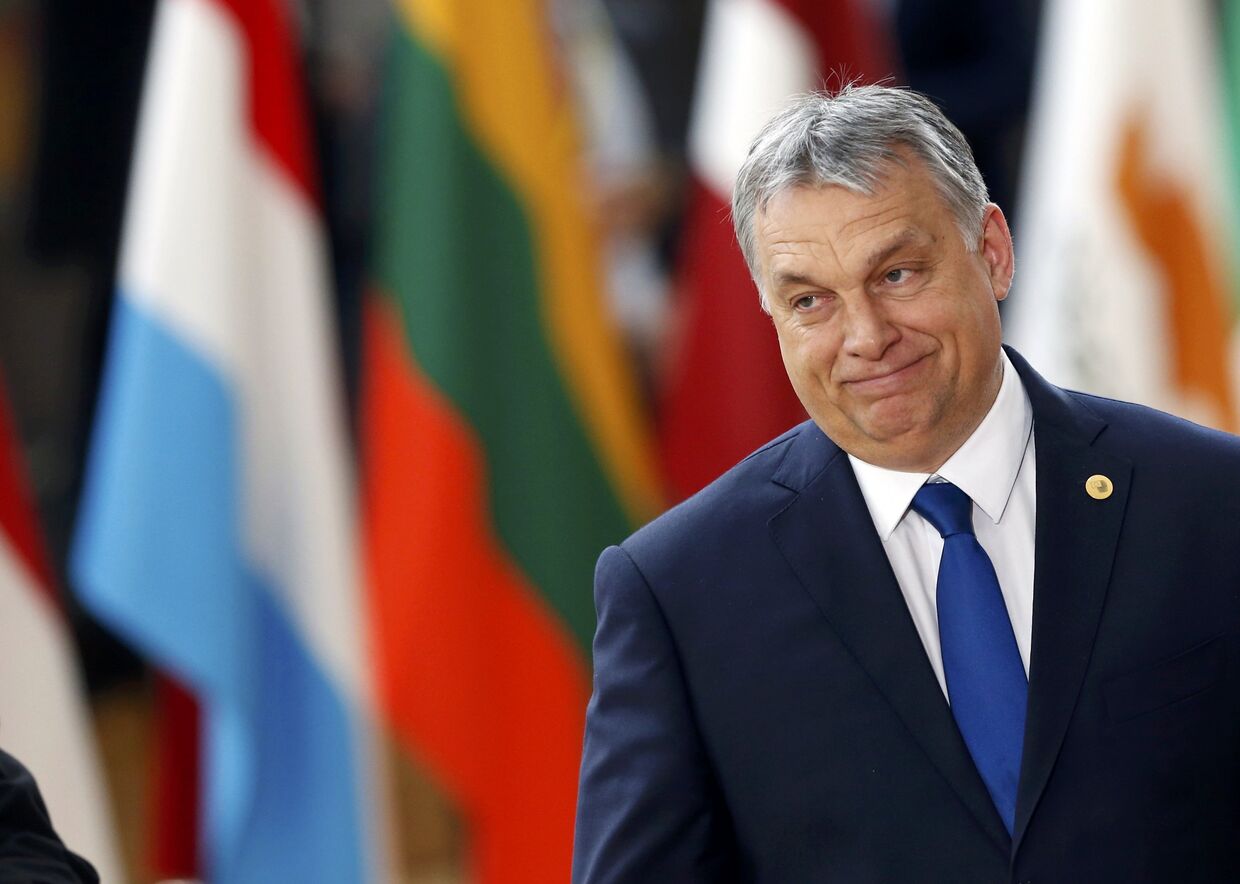 Премьер-министр Венгрии Виктор Орбан на саммите ЕС
