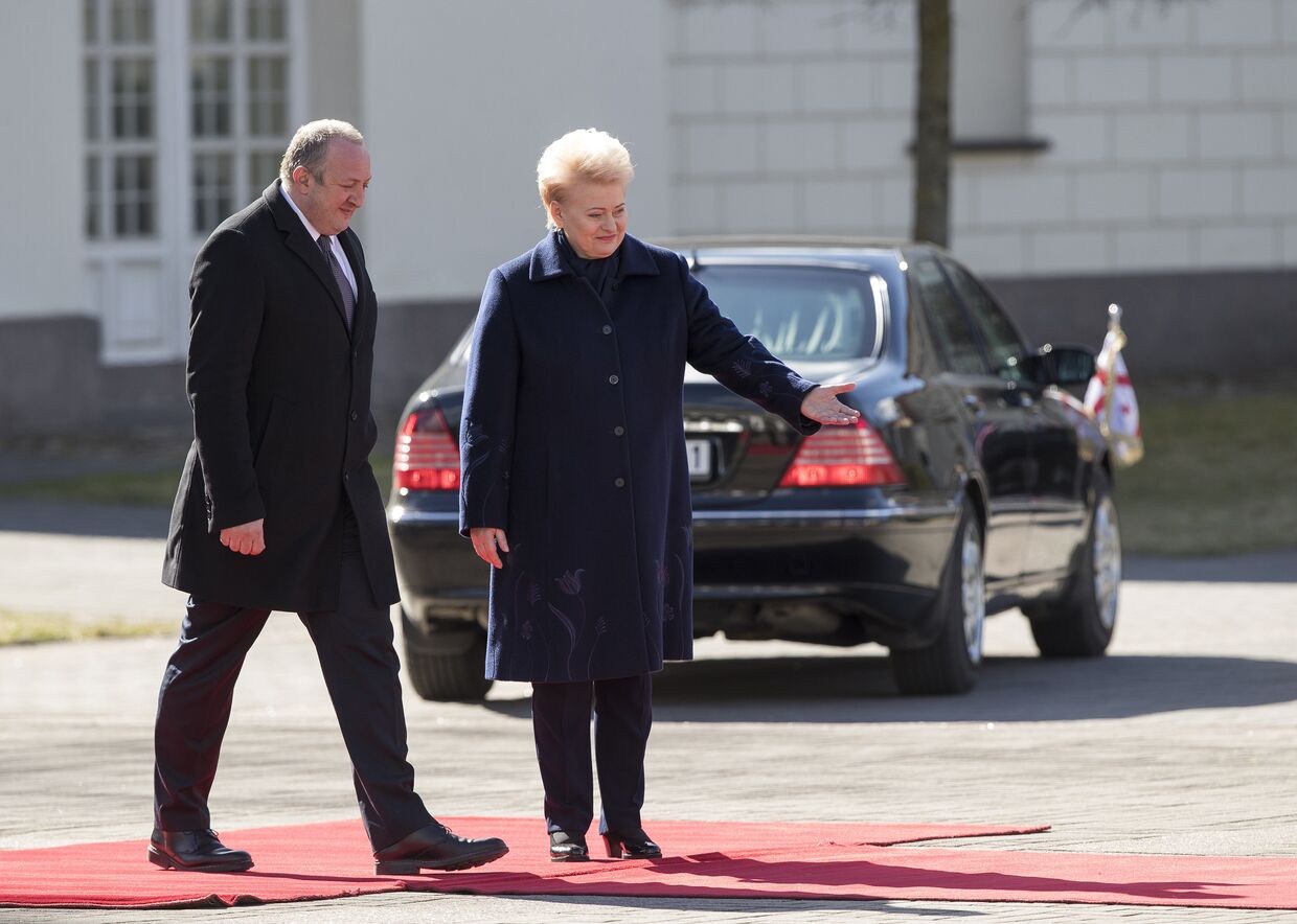 Президент Литвы Даля Грибаускайте и президент Грузии Георгий Маргвелашвили