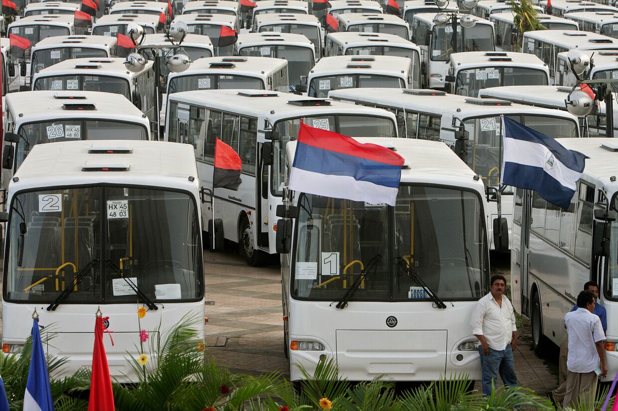 овые автобусы, подаренные правительством России Никарагуа