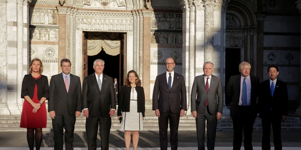 Фото министров иностранных дел стран G7, 10 апреля 2017