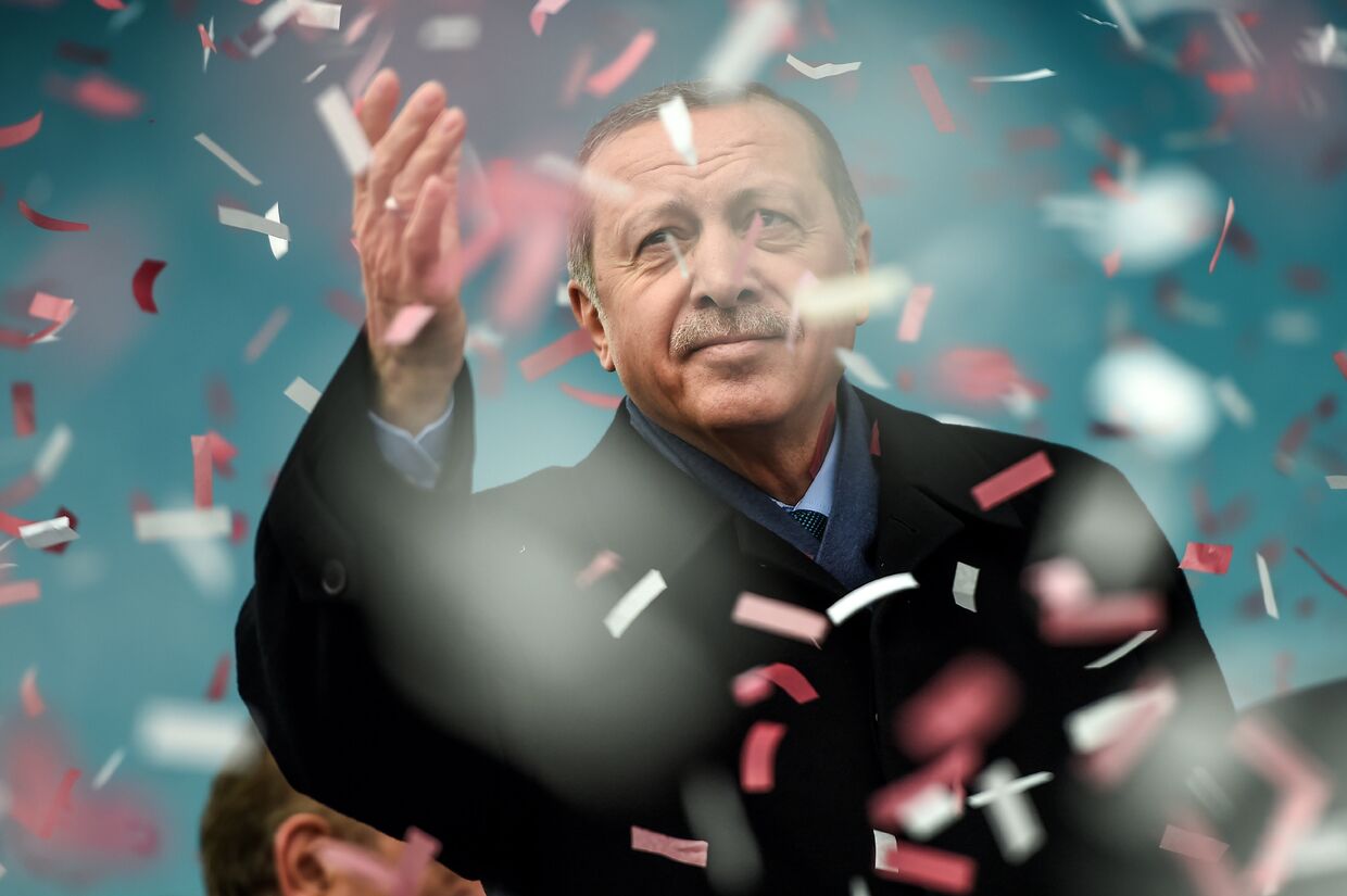 Президент Турции Реджеп Тайип Эрдоган в Стамбуле
