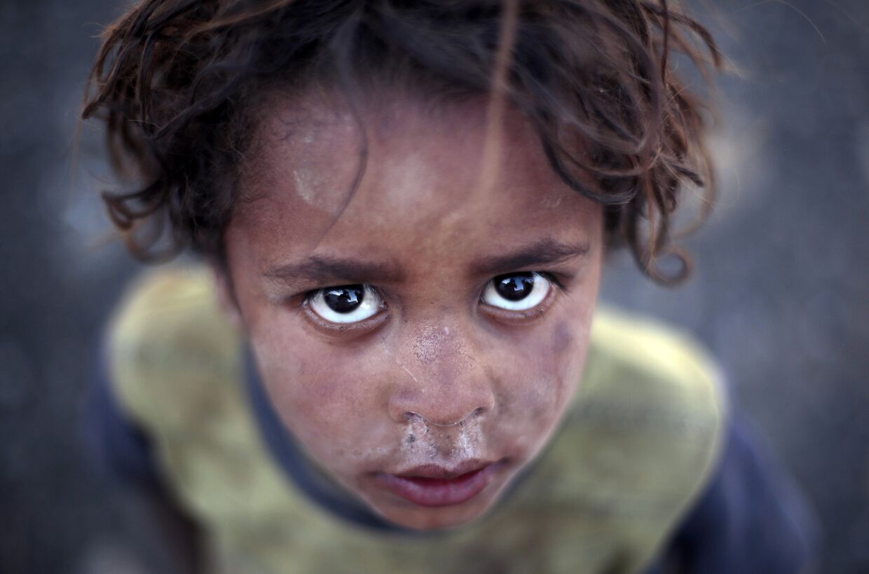 Мальчик в лагере беженцев в Йемене
