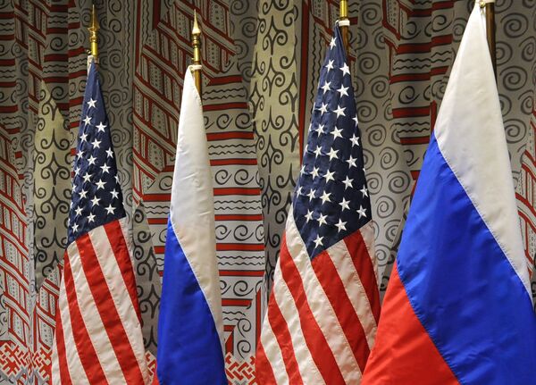 Флаги России и США Флаги России и США