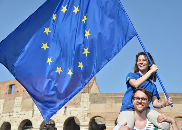 Митинг сторонников Евросоюза в Риме Митинг сторонников Евросоюза в Риме