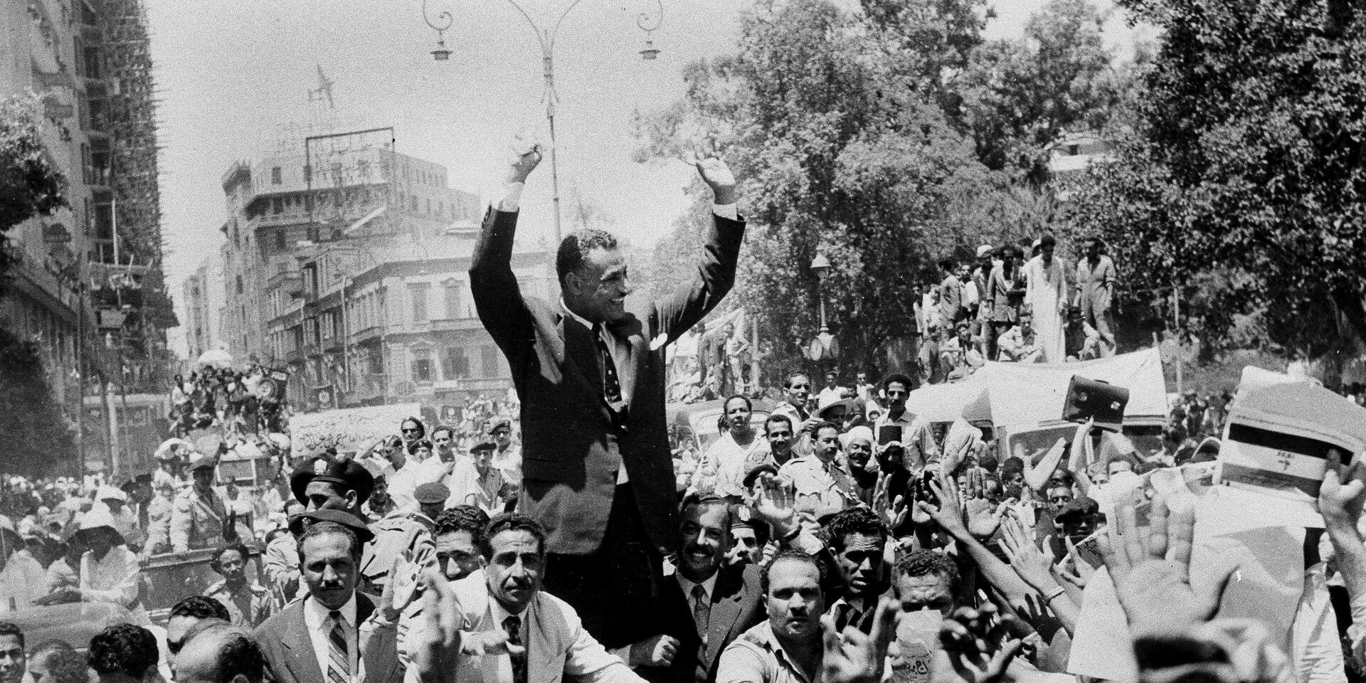Президент Египта Гамаль Абдель Насер в Каире. 1956 год  - ИноСМИ, 1920, 24.05.2022