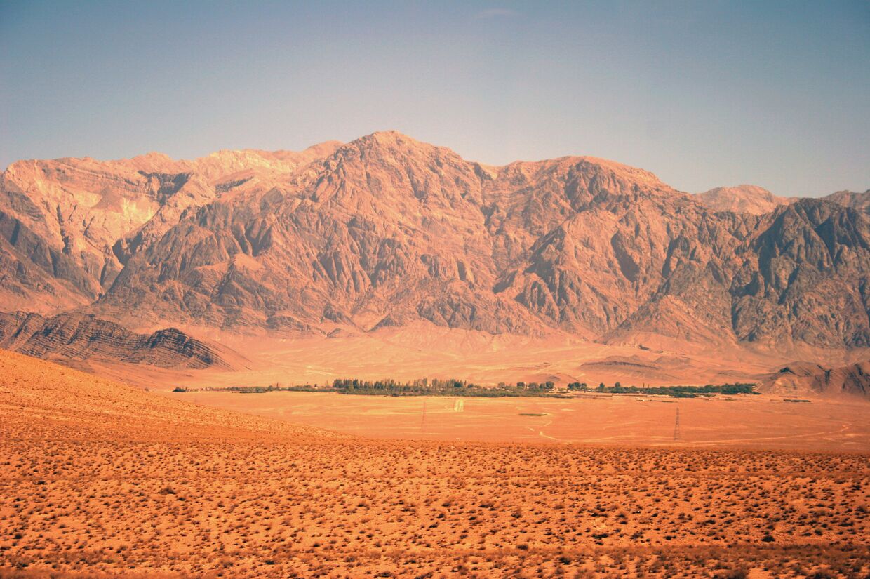 Пустынный ландшафт в провинции Керман, Иран