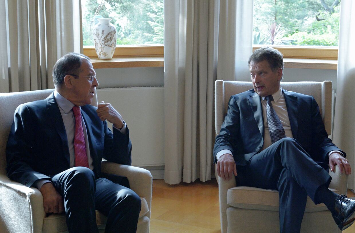 Встреча министра иностранных дел РФ С.Лаврова с президентом Финляндии С.Ниинисте