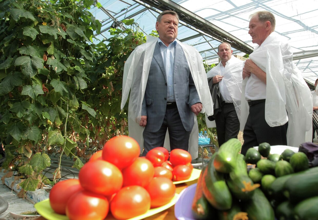 Губернатор Ленинградской области Валерий Сердюков посетил ЗАО Агрофирма Выборжец