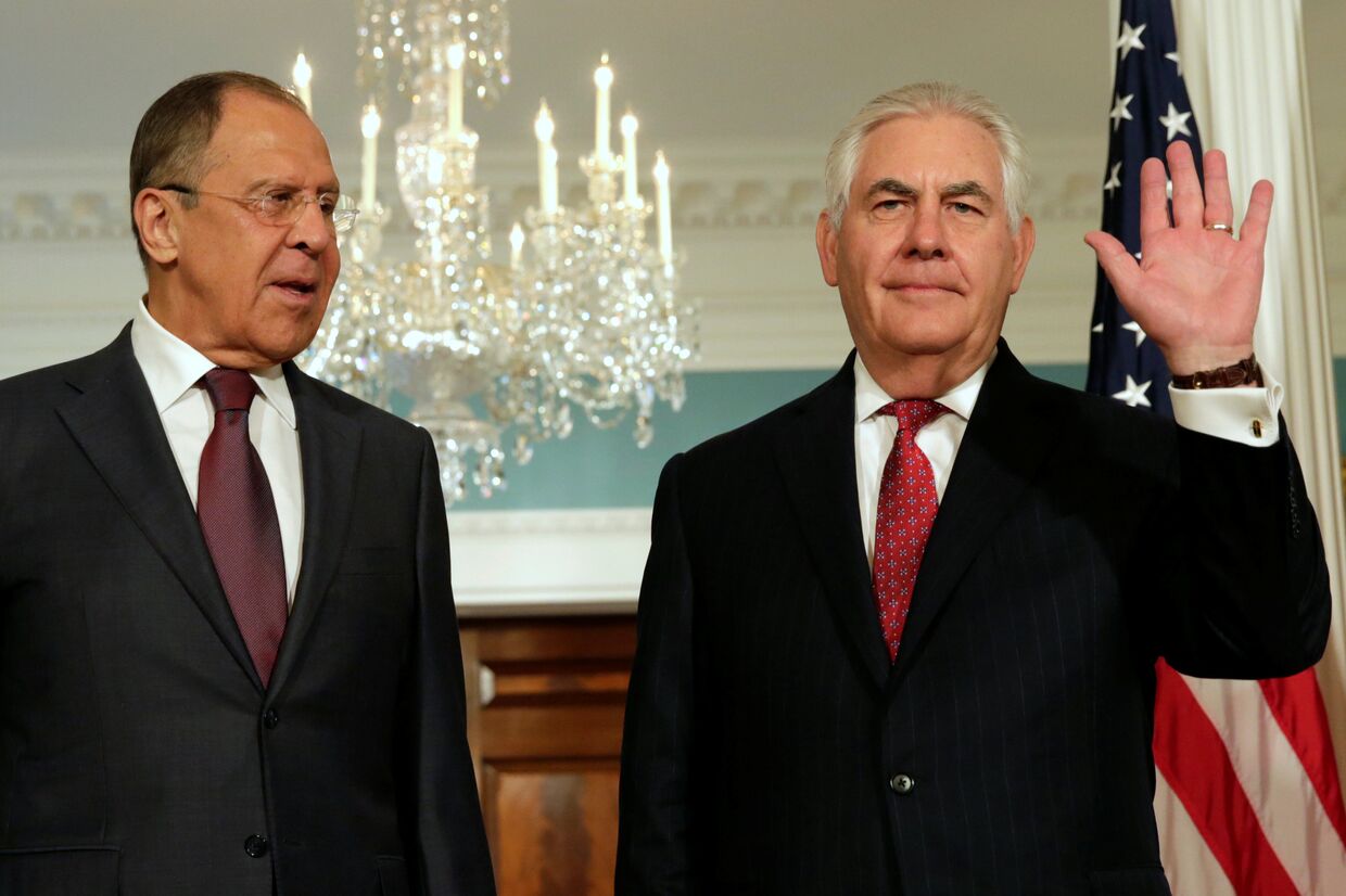 Госсекретарь США Рекс Тиллерсон и министр иностранных дел России Сергей Лавров