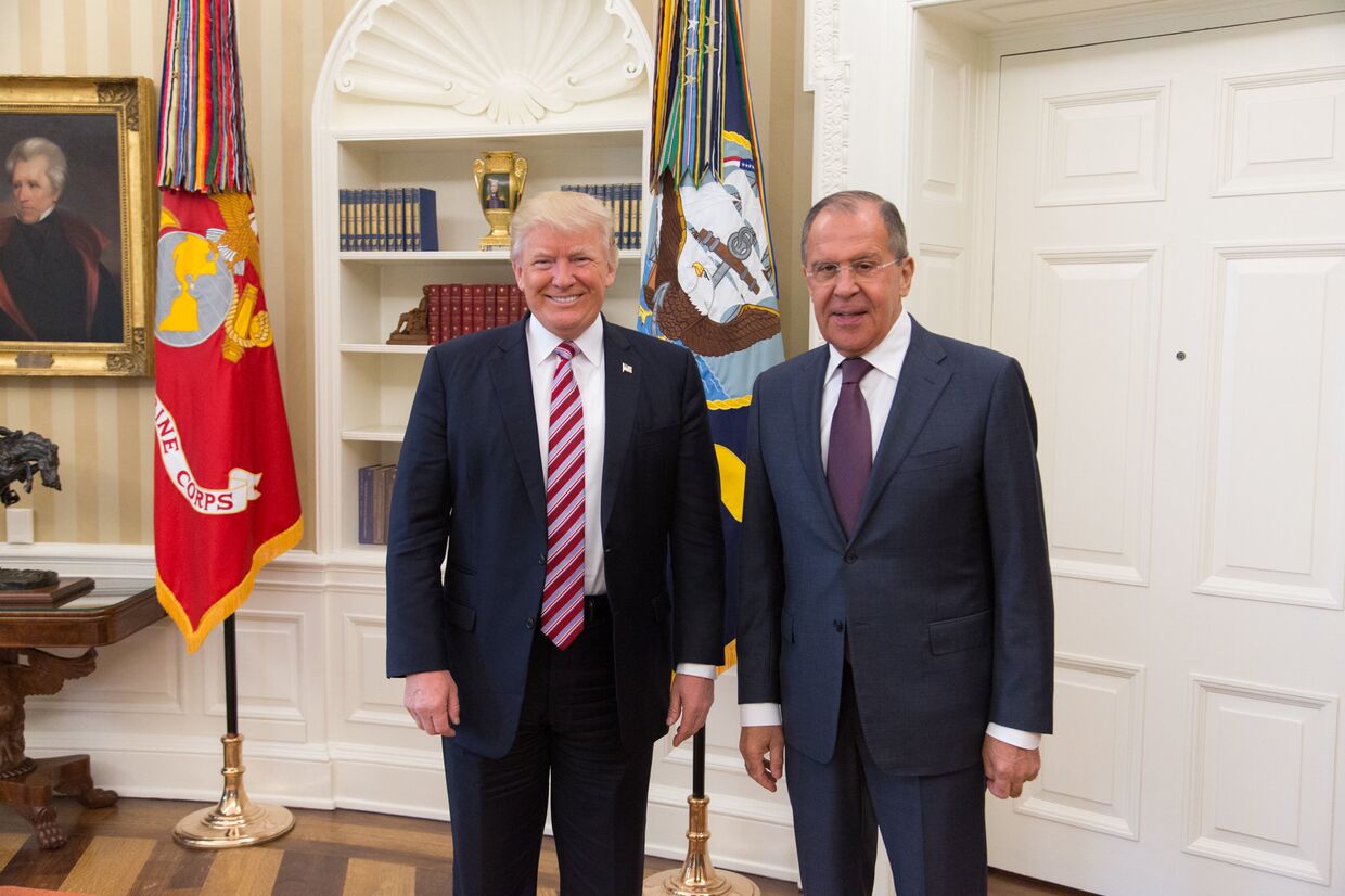 Встреча министра иностранных дел России Сергея Лаврова и президента США Дональда Трампа в Вашингтоне