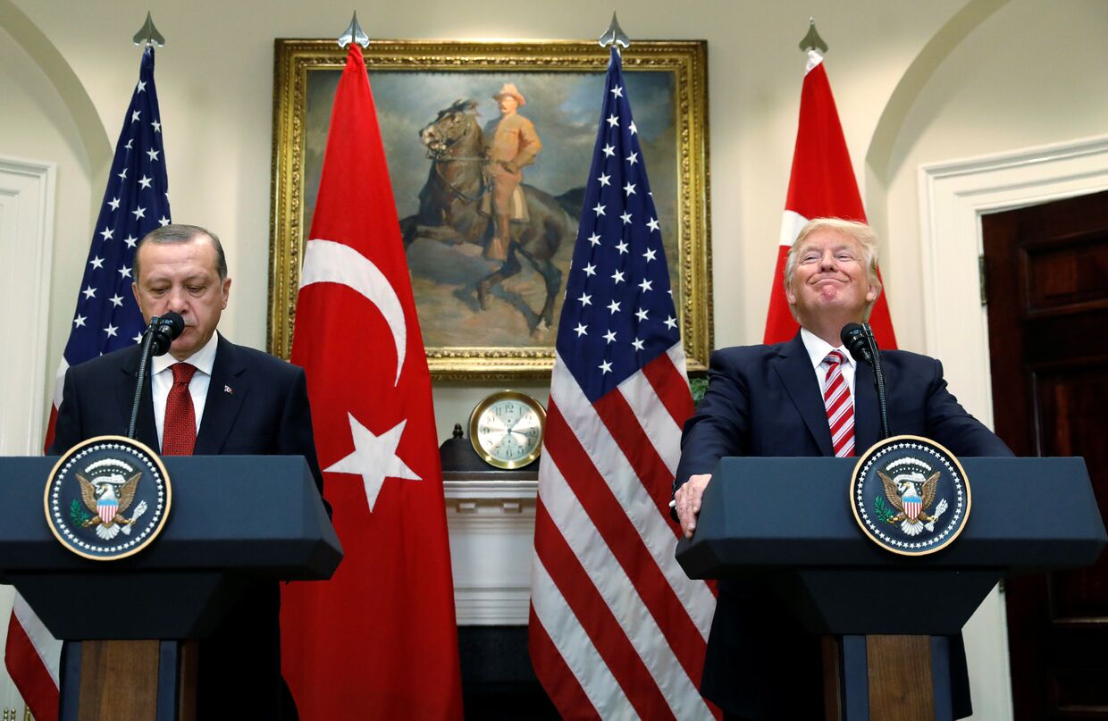 Пресс-конференция по итогам переговоров президентов США и Турции, 16 мая 2017