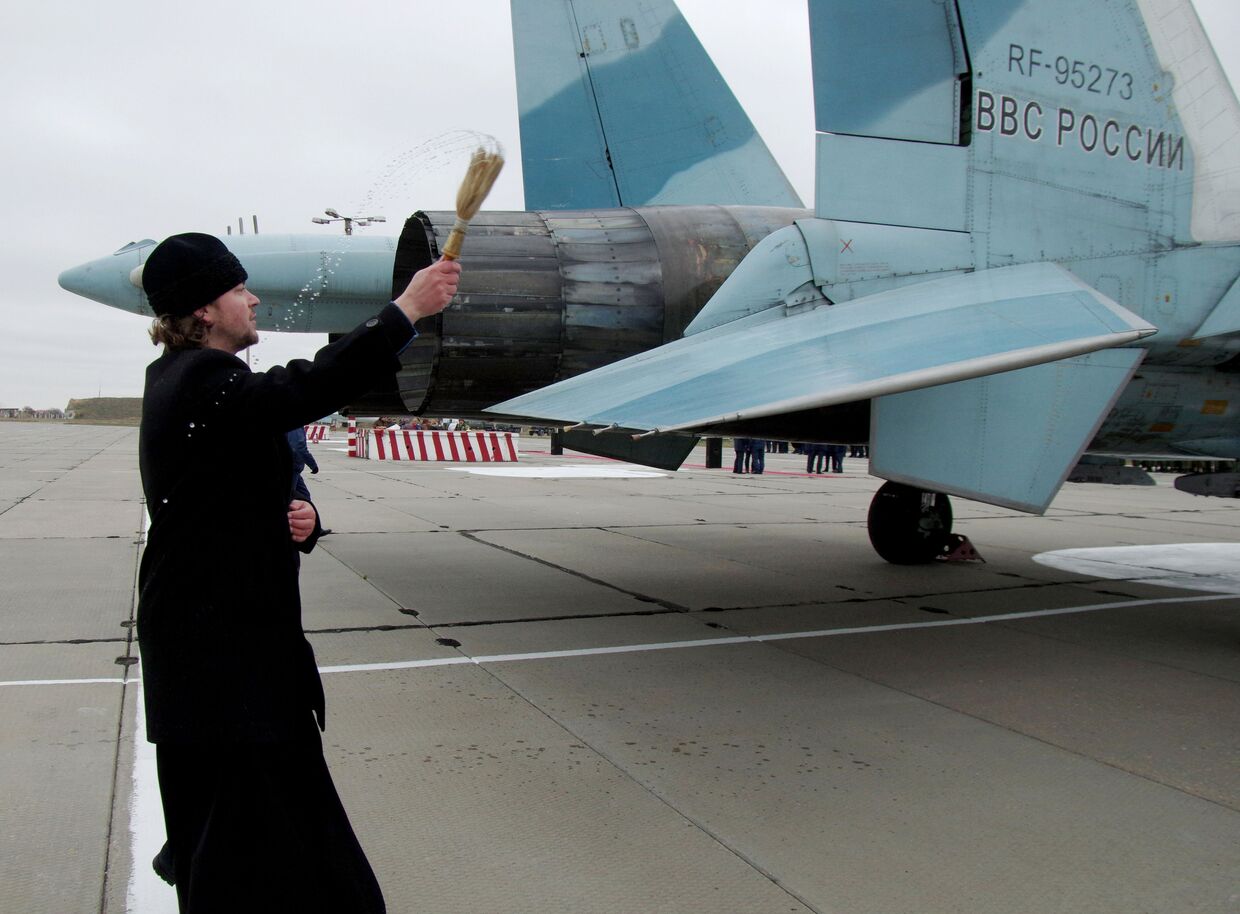 Освящение самолетов Су-27