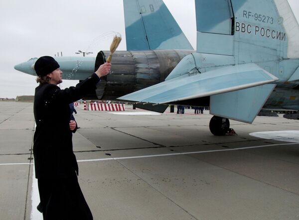 Освящение самолетов Су-27 Освящение самолетов Су-27