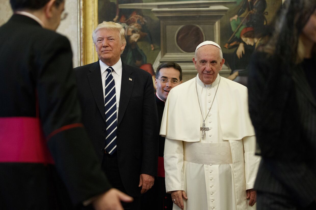 Президент США Дональд Трамп и папа римский Франциск