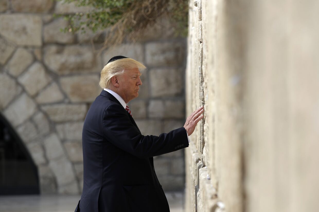 Президент Дональд Трамп во время визита в Иерусалим 22 мая 2017