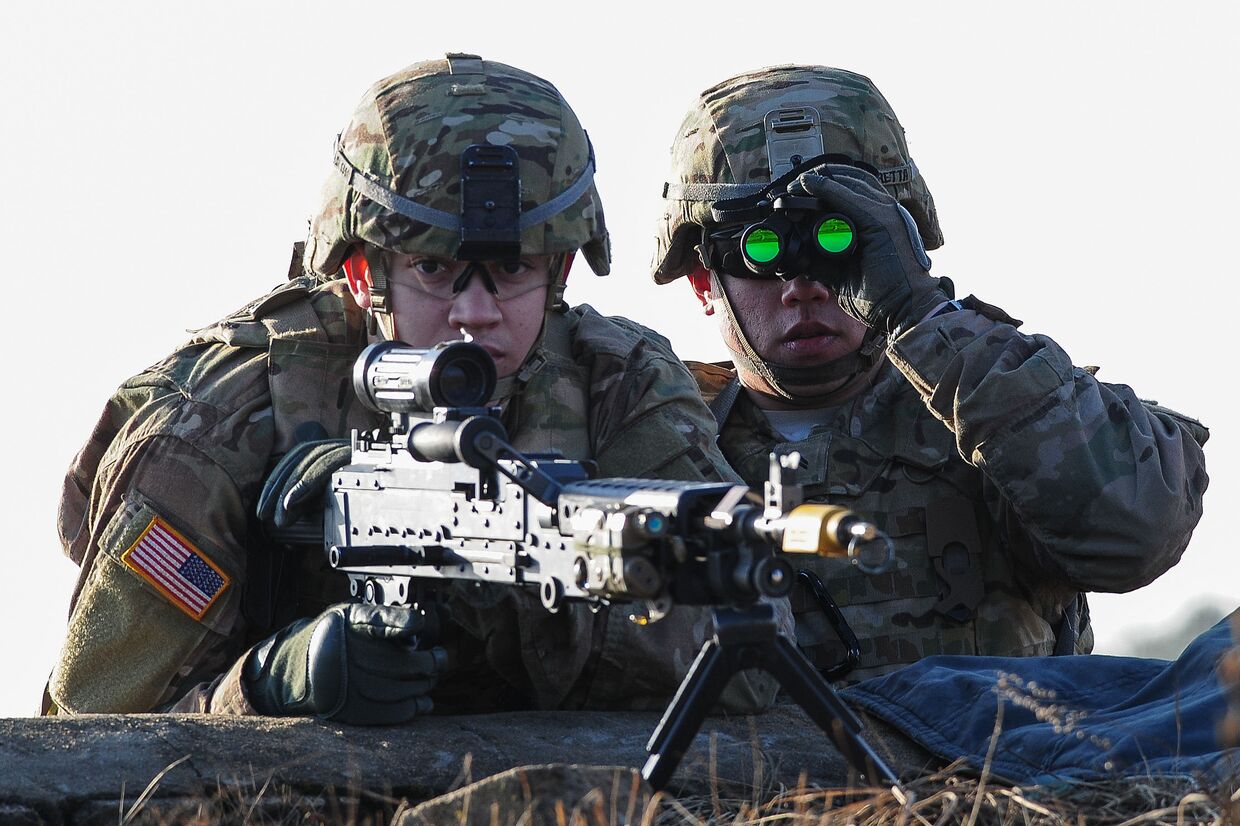 Американские военнослужащие во время учений НАТО в Литве
