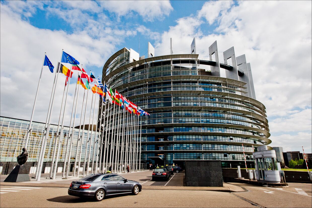 Здание Европейского парламента в Страсбурге, Франция