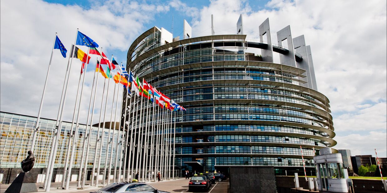 Здание Европейского парламента в Страсбурге, Франция