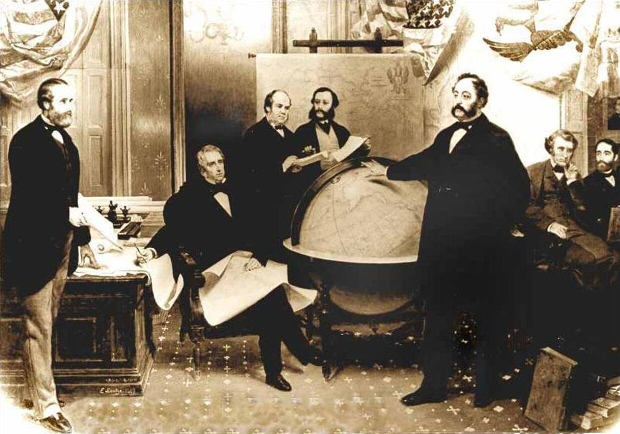 Подписание договора о продаже Аляски в 1867 году