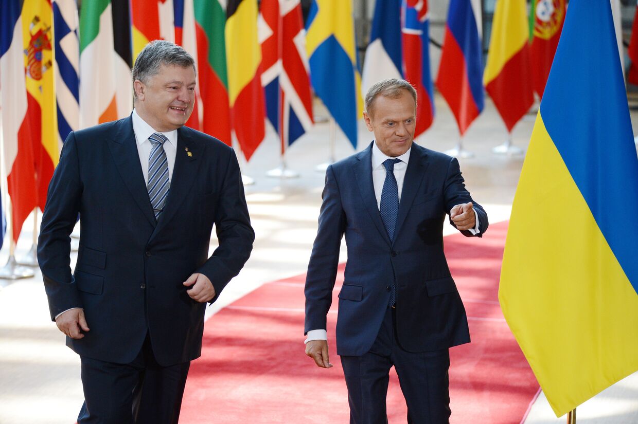 Президент Украины Петр Порошенко и председатель Европейского совета Дональд Туск