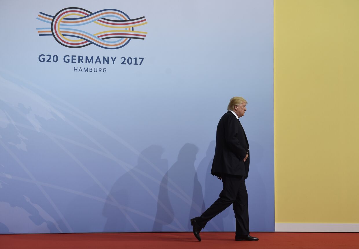 Президент США Дональд Трамп на саммите G20 в Гамбурге, Германия. 7 июля 2017