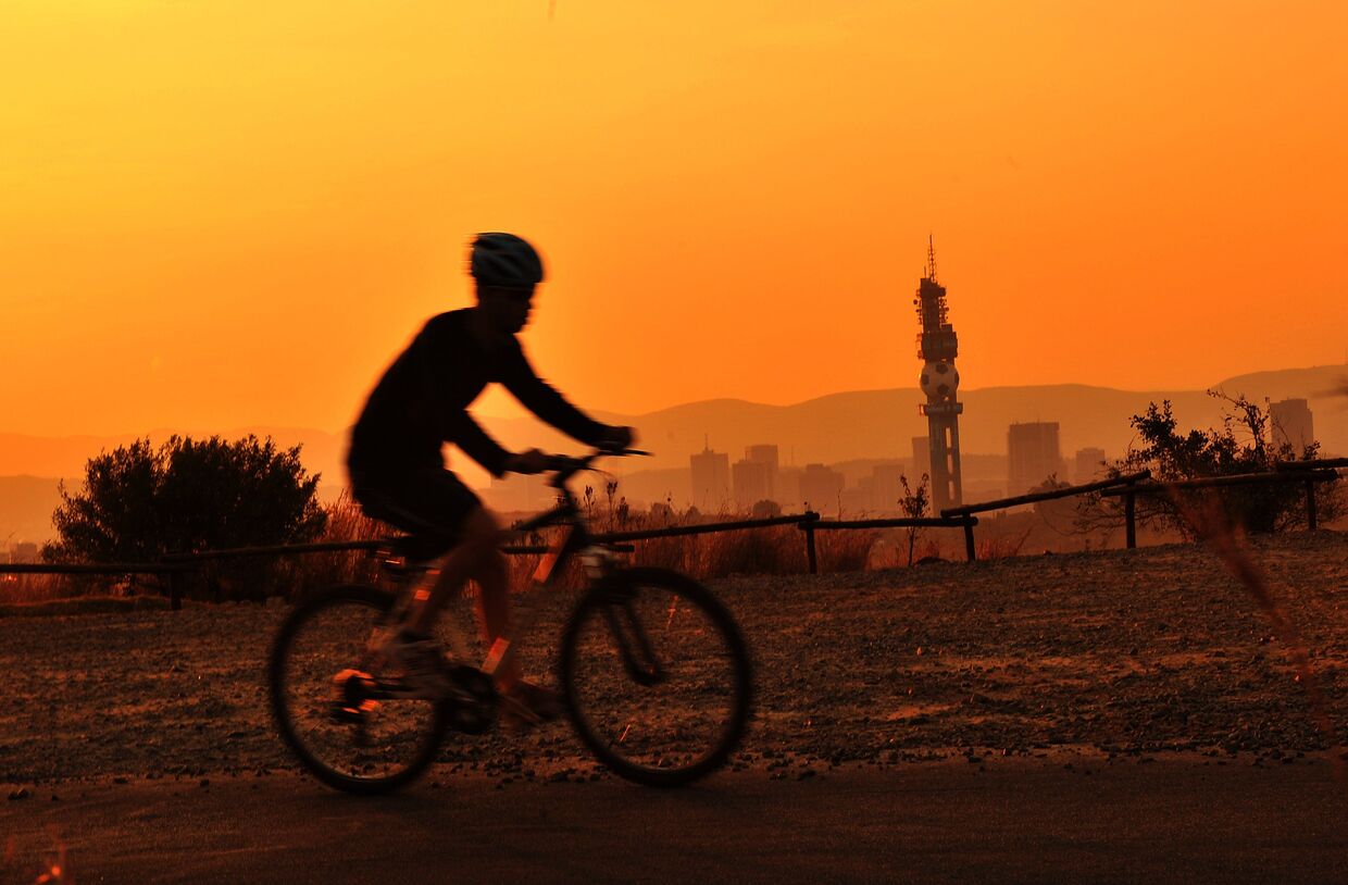 Велосипедист в ЮАР