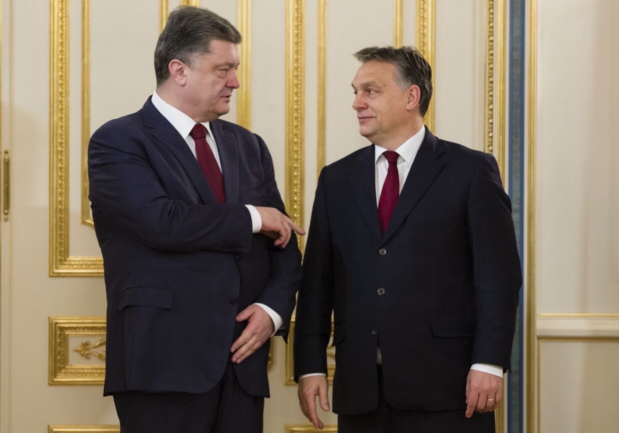 Президент Украины Петр Порошенко и премьер-министр Венгрии Виктор Орбан в Киеве