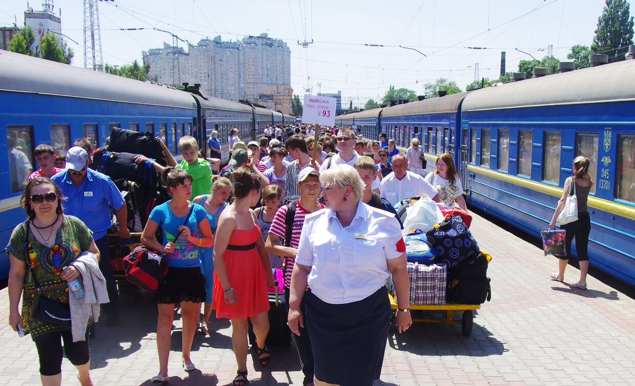 Железнодорожная станция в Одессе