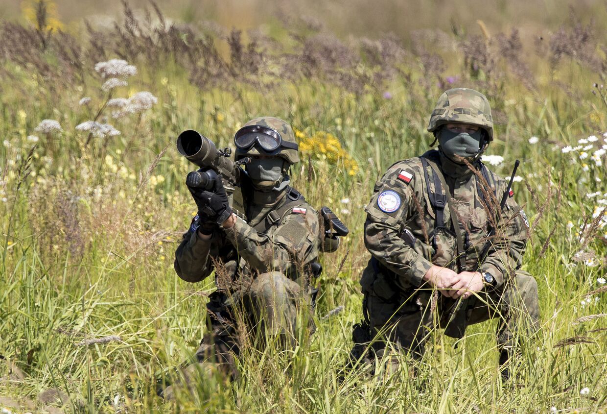 Польские солдаты во время учения НАТО Tobruq Legacy 2017 в Литве