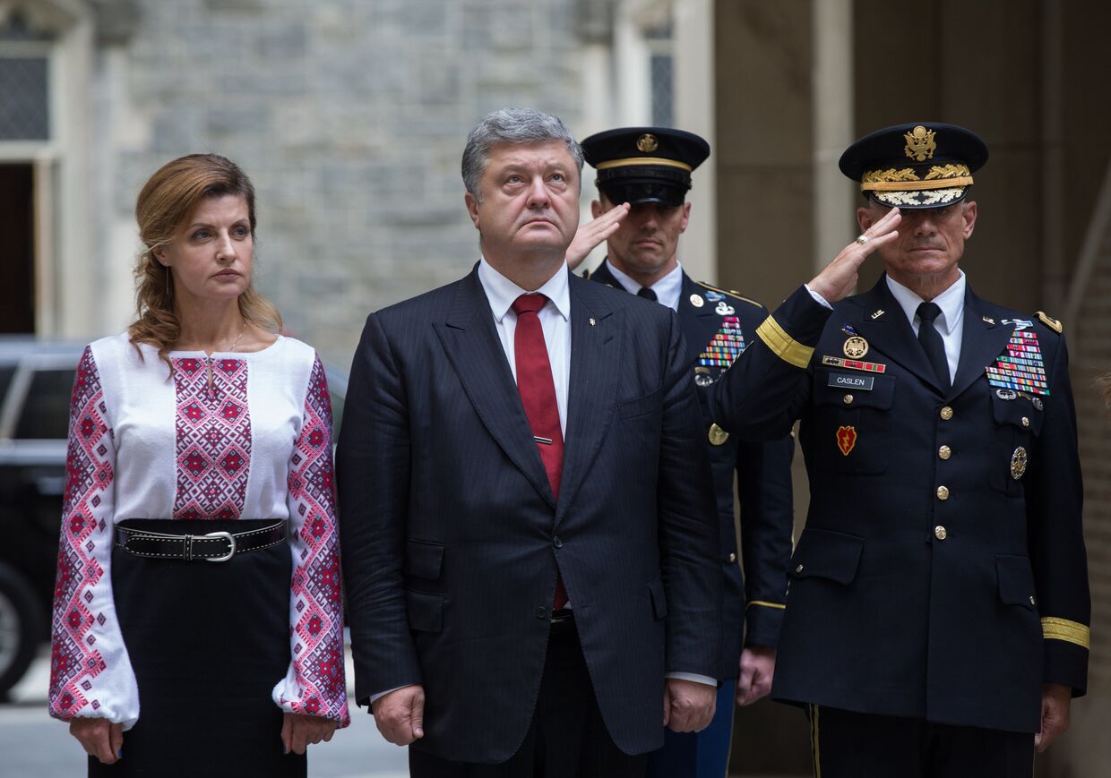 Президент Украины Петр Порошенко, военная академия США Вест-Пойнт