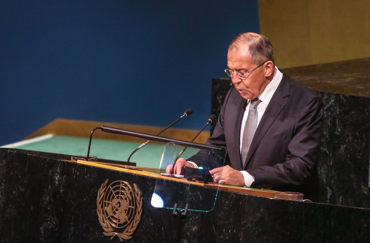 Выступление главы МИД РФ Сергея Лаврова на Генеральной Ассамблее ООН