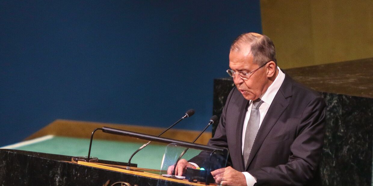 Выступление главы МИД РФ Сергея Лаврова на Генеральной Ассамблее ООН
