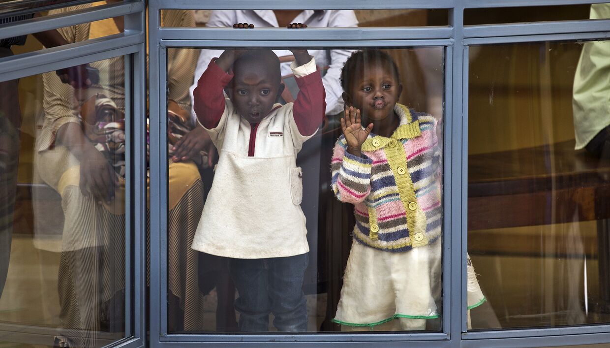 Кенийские дети в торговом центре Westgate в столице Найроби
