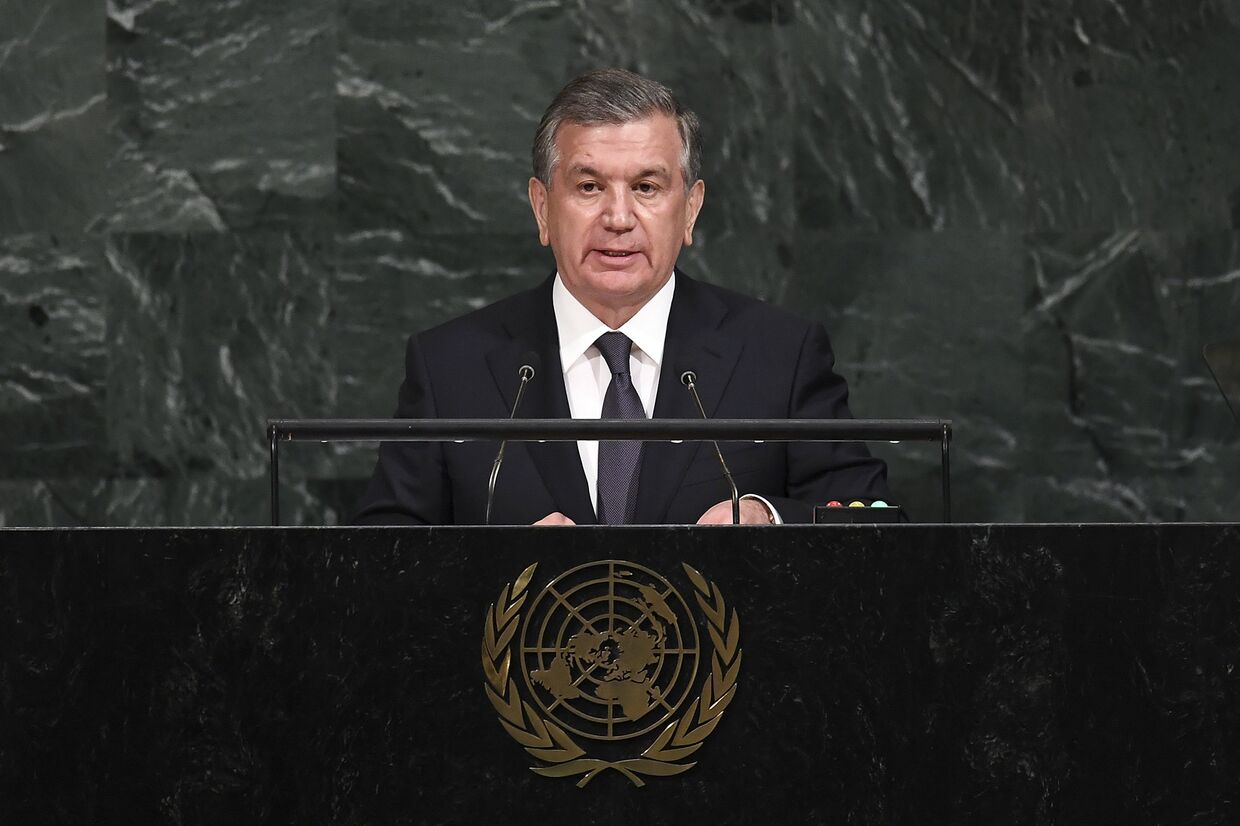 Президент Узбекистана Шавкат Мирзиев на 72-й сессии Генеральной Ассамблеи ООН в штаб-квартире ООН в Нью-Йорке