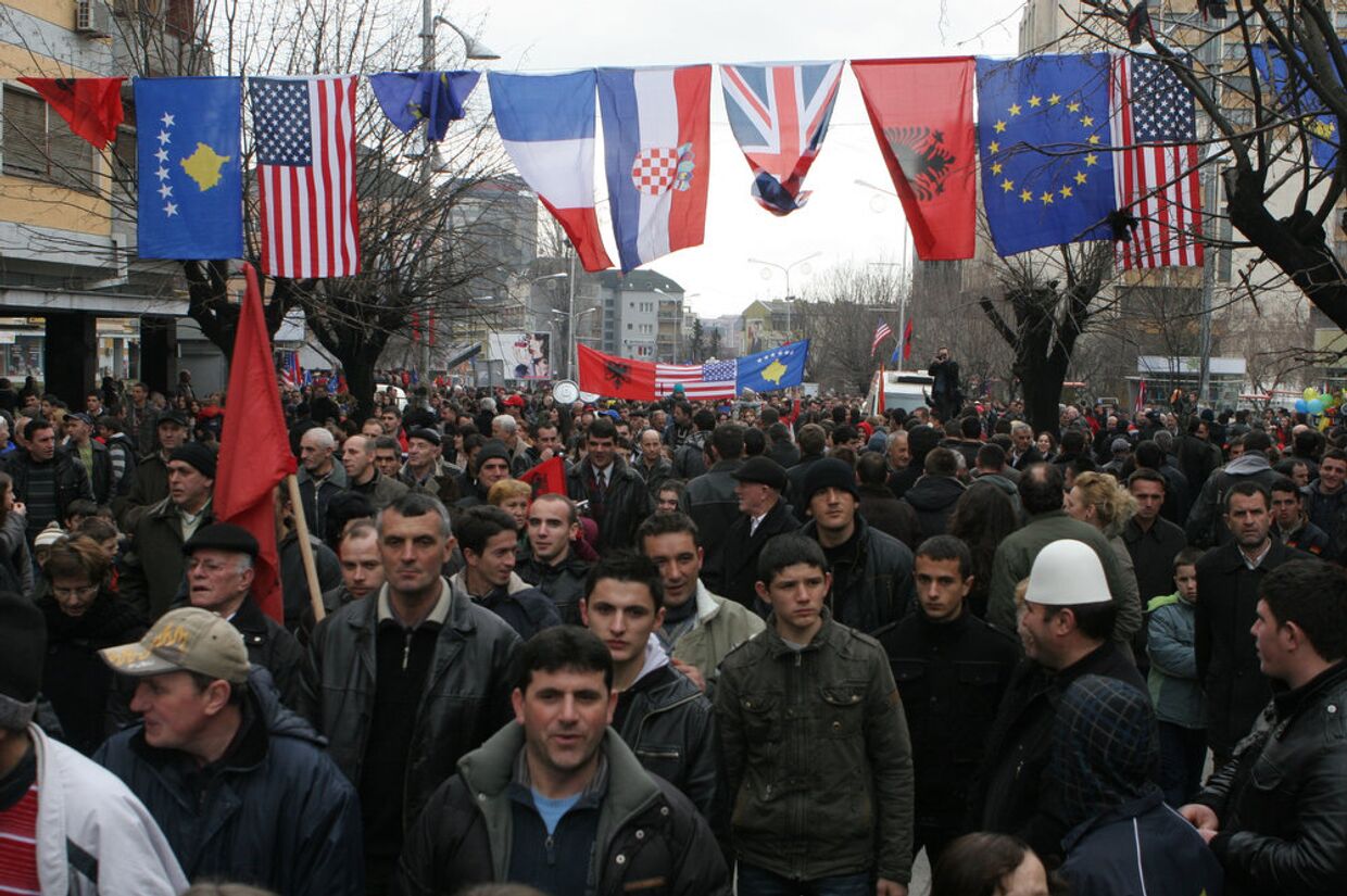 Празднование дня Независимости Косово 17 февраля 2010 г.