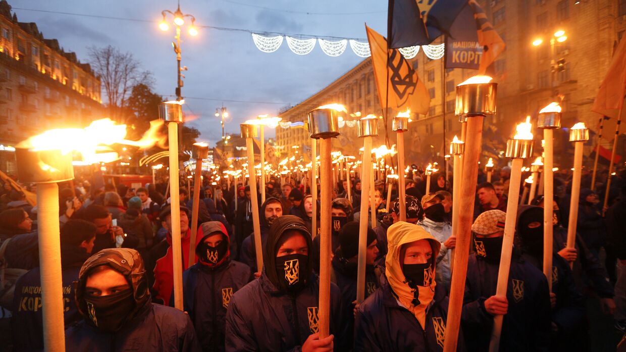 Марш националистов в Киеве, Украина
